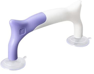 JISADER Suction Sewing Handle Non Slip Ruler Grip Patchwork Ruler Gripper Double Suction Cup PVC Material for Sewing Quilting Handmade Projects 18cmx7.8cm/7.0, White Purple