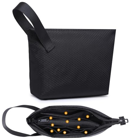 HYZUO Sac de Rangement Câble Pochette Voyage Multifonctionnel Organisateur pour Chargeur, Gadget, Cables USB, Cartes Mémoires, Accessoires Organiseur Sacoche Électronique Portable Pouch Sacs, Noir
