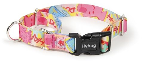 Hyhug designmönster martingalekrage för hundar flykt – säker | inget drag hållbart för utomhusbruk, perfekt för träning och dagliga promenader, hundhalsband för stora hundar (färgglad hund, stor)