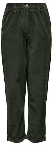 Only ONLFLORA - Pantalones clásicos para Mujer de Pana en Corte de Zanahoria, Rosin., L / 32L