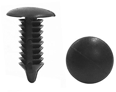 sourcing map Rivet Plastique Noir 20 Pcs pour Voiture Fixation Trou 6mm