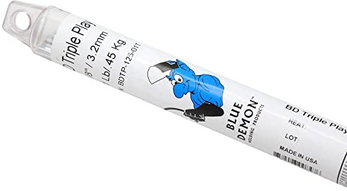 Blue Demon BDTP-125-01T Triple Play Low Temp Aluminum-Zinc Brazing Rod 1/8 x 18 1 Lb Tube,