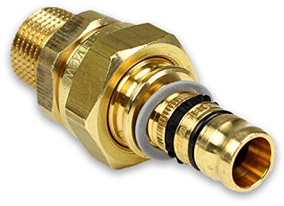 GEBERIT Mepla Press Rotguss Übergangsverschraubung mit AG [20x2,5mm - 1/2], Kontur G