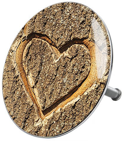 Sanilo Badewannenstöpsel True Love, Stöpsel für die Badewannen deckt den kompletten Abflussbereich ab, universal mit Motiv