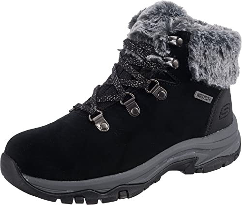 Skechers Damen Trego Falls Finest Stiefelette, Black Suede Nylon, 41 EU