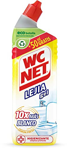 WC Net - Lejía Gel Lemon Fresh, Limpia, Higieniza Y Blanquea Inmediatamente, Estandar, 800 Mililitro (El embalaje puede variar)