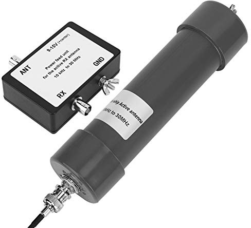 Mini Whip Aktivantenne 10kHz - 30MHz HF VHF SDR Peitschen Aktivantenne Aktiver Antennensplitter mit Tragbarem Kabel für die Funkkommunikation