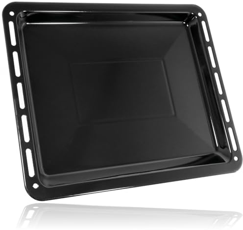 SPARES2GO Large Vitreous Enamel Oven Baking Tray Compatible with Aeg, Electrolux & Zanussi (455mm x 375mm)