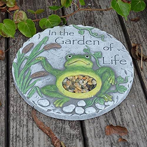 LONG-L Sonnengesicht Trittsteine-Tritt-Steine Beton Für Den Garten Tretsteine Dekosteine Deko，Zierstein Dekostein,Garten-DekoTrittstein Stepstone Rund,B