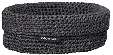 blomus Brotkorb Stoff -TELA- Farbe Anthrazit Brötchenkorb Aufbewahrungskorb Frühstückskorb (64436)