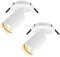 BOYIR 2 x LED Deckenstrahler 1 flammig Weiß Drehbar und Schwenkbar Deckenlampe GU10 Deckenspot Spot Lampe für Wohnzimmer, Schlafzimmer, Gänge, Ohne Leuchtmittel