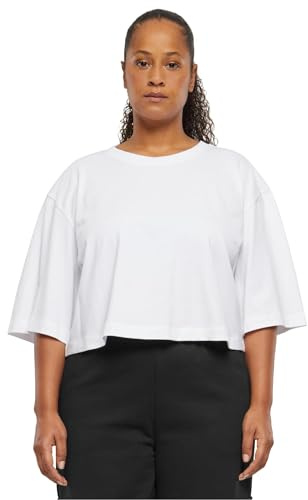 Urban Classics Maglietta da Donna Heavy Organic Oversized Cropped Tee T-Shirt, Bianco, M