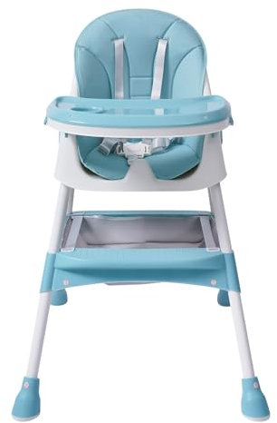 Hochstuhl Baby, 2-in-1 Hochstuhl für Babys und Kleinkinder mit 1 Satz Besteck, Einfach zu Montierender Kinderhochstuhl für Jungen und Mädchen ab 6 Monate-6 Jahre (Grün)