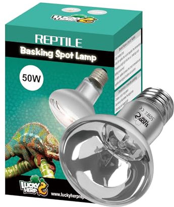 LUCKY HERP Reptilien Wärmelampe Terrarium 50W, Intense Basking Spot Lampe für Schildkröten, E27 Wärmelampe Tiere Heizlampe für Reptilien, Schlangen, Eidechsen, Bartagame
