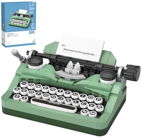 MEIEST - Set di blocchi da costruzione retrò per macchina da scrivere, creativo e da collezione, design classico di mattoncini, bella decorazione per la casa