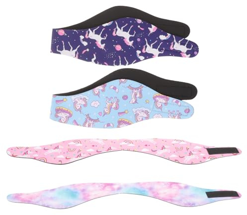Toddmomy Diadema para Natación de Sbr Cierre Adhesivo, 4 Piezas para Proteger Orejas en Ducha y Nadar, Unisex para Hombres y Mujeres