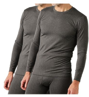 LAPASA män 1 & 2 pack innerfleece termounderkläder överdel tunn & tjock skidfunktion underkläder termoskjorta för vintern M09 M55 M26 MEHRWEG