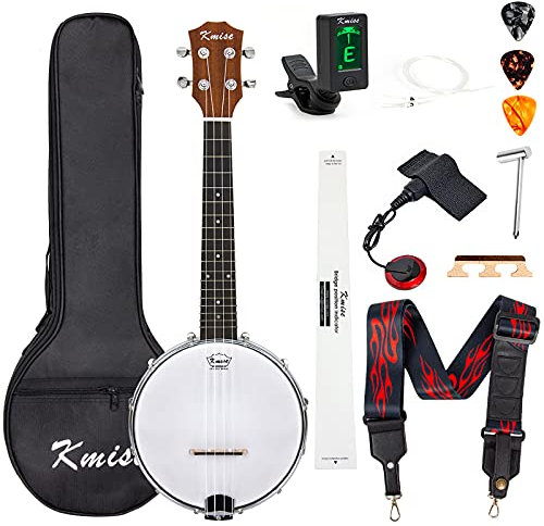 Kmise Banjolele Konzert-Banjo-Ukulele 4 Saiten (MI2423)…