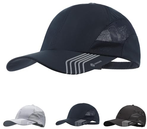 XGOPTS Quick Dry Baseball Cap - Lightweight Breathable Adjustable UV-Protection Cap for Outdoor Activities Sport Running - Men Woman Unisex 56-60cm (Blue)