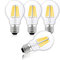 Bonlux LED Glühbirne E27 12V LED Lampe Warmweiss 2700K, A60 LED Bulbs Vintage 6W 650LM Edison Filament LED Lampen ersetzt 75 Watt, E27 LED Birne für Wohnzimmer, Schlafzimmer und Kinderzimmer - 4 Stück