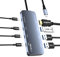 8 in 1 USB C Hub mit 100W PD, USB C 3.2 Gen2 10Gbps Docking Station mit 4K@60Hz HDMI, Hub Typ C to USB A/C Multiport Adapter für MacBook, Surface, HP, Lenovo, Dell Laptop und mehr Typ C Geräten