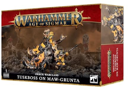 Games Workshop - Age of Sigmar - Orruk Warclans: Tuskboss On Maw-Grunta, Black
