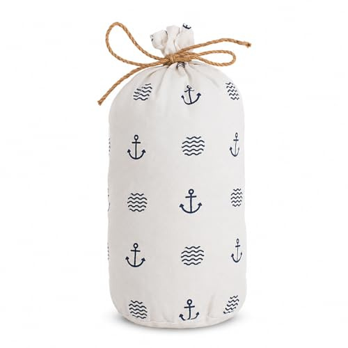 Dörrstopp maritim modern vit dörrbroms dörrhållare fönsterstopp heminredning dekoration ankare hav 1,5 kg 12 x 27 cm
