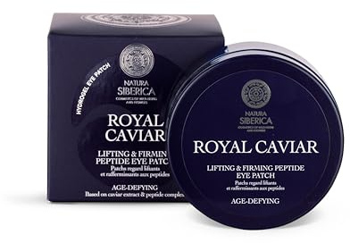 Natura Siberica Royal Caviar Lifting & Firming Peptide Eye Patches 60 pcs – Anti-Aging Augenpads mit Kaviar & Peptiden, gegen Augenringe & Schwellungen, Straffend, Feuchtigkeit & Lifting Effekt