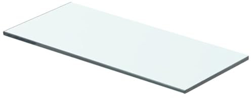 Kavolet 40x12 cm Glasboden Glasscheibe Glasplatte Glasregal Transparent Regalboden Glas Einlegeboden Glasablage für Badezimmer Wandregal Badablage 8 mm stärke
