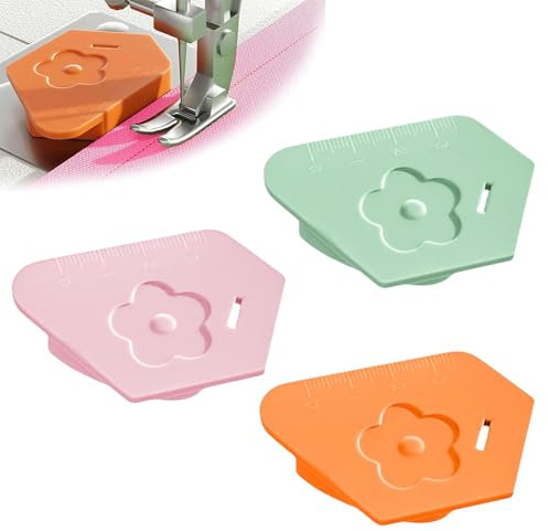 Calkkrer 3 PCS Magnetische Nahtführung, Nähzubehör für Nähmaschine, Polygonale Saumhilfe, Nähmaschinen Zubehör, Zubehörteile und Multifunktionale Nähgewichte für Overlock