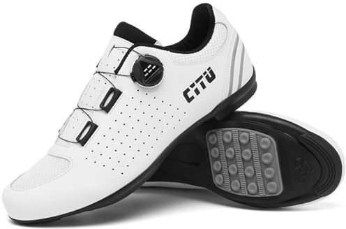 Hiuzylqx Chaussures de Vélo sans Verrouillage pour Hommes Respirantes Chaussures de Cyclisme D'équitation sur Route et Montagne