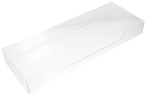 HOMSFOU Protector Teclado Acrílico Transparente Blanco Funda Protectora para Teclado PC Que Reduce la Limpieza y Ofrece Cristalina