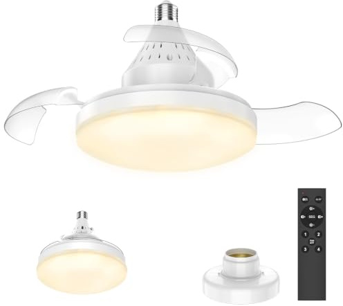 IERAKOR Ventilador de Techo con Luz Silencioso y Control Remoto