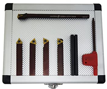 PAULIMOT Drehmeißel-Set mit Wendeplatten, 6 mm, inkl. Bohrstange Ø 6 mm