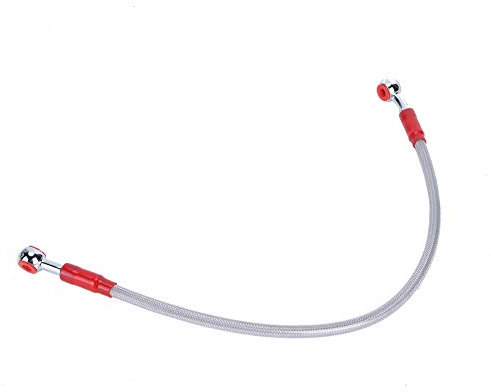Tubo de combustible de manguera de aceite de freno de motocicleta universal Montaje de línea de acero inoxidable trenzado 45/90cm(45cm-gris)