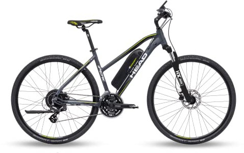 HEAD Women's e I-Peak RM E-Cross Bike, Grey/Green, 50