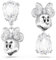 Swarovski Disney Minnie Mouse Drop-Ohrhänger, Weiße und Rhodinierte Damenohrringe mit Strahlenden Swarovski Kristallen