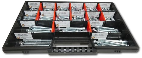 200 tlg Zylinderschrauben Sortiment M6 // 6mm-60mm Schrauben Set Schraubenbox DIN 912/ISO4762 Bolzen Vollgewindeschrauben Maschinenschrauben Gewindeschrauben Zylinderkopfschrauben