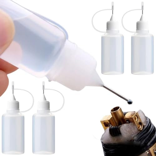 IATAHI Nadelflaschen,Präzisionsspitzen-Applikator-Flaschen,Dosierflasche Mit Nadelspitze,Dosierflasche,Quetschflasche Klein,Plastikflasche,Kleine Plastikflaschen Zum BefüLlen,für Leimtintenöler