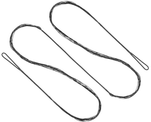 PATIKIL Corde d'arc Recurve, Corde d'arc de Remplacement 14 Brins pour Arc Long pour Équipement d'arc Universel, Noir AMO 60 (Réel 56)