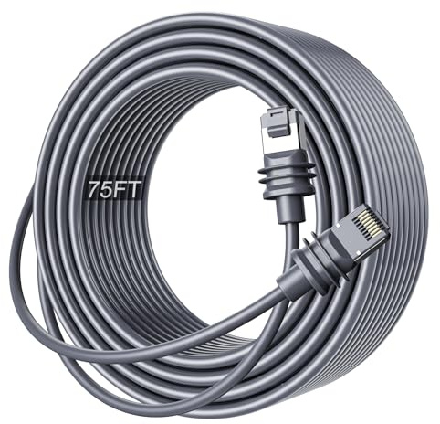 SURVADV Câble Ethernet Starlink Mini, câble Starlink Cat 6 de remplacement, câble réseau pour Starlink Gen 3/Mini, rallonge de câble Starlink étanche pour Starlink Standard 4/ 4X/ V4, gris (23 M)