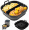 Riisoyu Silikonform für Heißluftfritteuse, Airfryer Zubehör Heißluftfritteuse Backform mit Trennwänden für COSORI Heißluftfritteuse 5,5L XXL/Ninja Speedi 5.7L Cecotec/Tefal Heißluftfritteuse