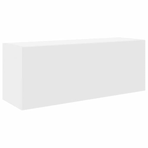 Tidyard Bathroom Wall Cabinet with Gas Spring - White Engineered Wood, 80 x 25 x 30 cm, Moisture-Resistant Storage for Home Decor Model860076
