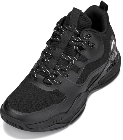 CALTO Herren Unsichtbare Höhenerhöhung Elevator Schuhe – Basketball High-Top Sportliche Sneakers – 7,6 cm größer, Schwarz, 10