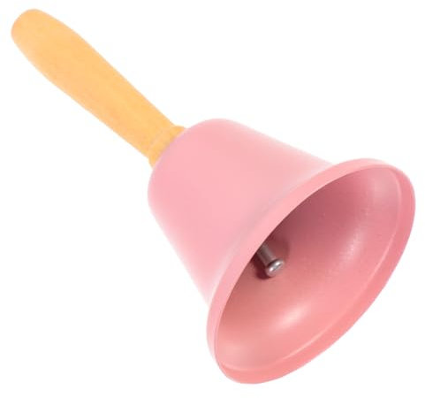 Cabilock Décorations De Noël Lumières LED Cloche Géante Père Cloche D'église Enseigne Au Néon Sonner à La Porte Carillon Décor Clochette Rose Mini Clochette Jingles Rose Bois