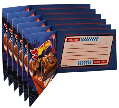 BeenSmile, Hotwheels, Invitaciones Cumpleaños Infantil, Tarjeta Invitaciones Cumpleaños Niños Divertidas, Invtaciones para Fiestas de tus Personajes Favoritos, 6 Unidades