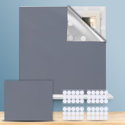 Ainiv Estores sin Taladrar 200x145cm Portátil Estores Opacos Estor Termico Aislante Frio y Calor Cortina Ventana Techo, Estor Termico Persiana 100% Opaca Protector Solar sin Taladrar(Grigio)