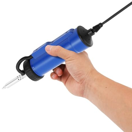 2-i-1 elektrisk avlödningspump, tenndammsugare, 30 W uppvärmning, ABS, rostfritt stål, överhettningsskydd, ergonomiskt handtag, bil slaggutstötning, inklusive 4 munstycken, för PCB och