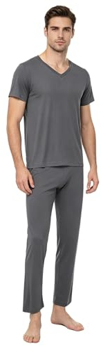 Vxuxlje Latino dans body för män uniform dans vardagsrum kläder praktiska latinska moderna fitnessbyxor för herr träning, Mörkgrå, XL