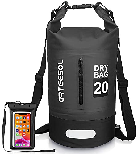 Blackace arteesol Dry Bag Sac à Dos étanche avec Double bandoulière 5L/10L/20L/30L - Sac à Dos pour Natation, Kayak, Bateau, pêche, Voyage, Cyclisme, Plage